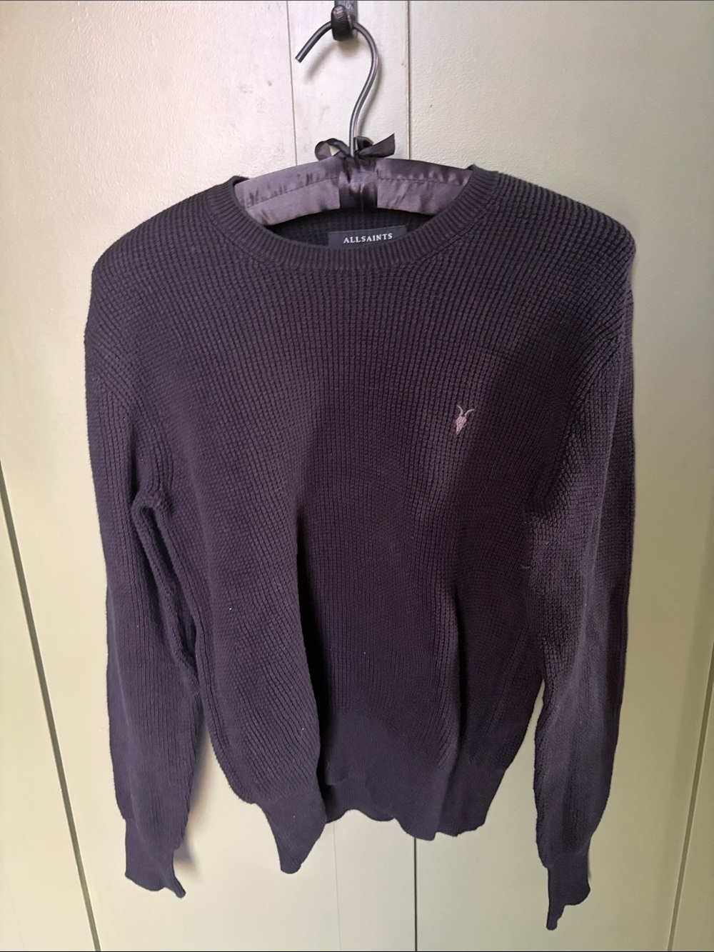 AllSaints women’s Crewneck Sweater in Charcoal